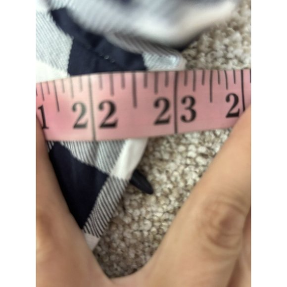 Torrid Retro Chic Blue Plaid Belted Short Sleeve Collared Midi Dress 14 - Picture 6 of 7